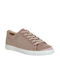 office penelope lace up trainer pink satin