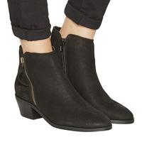 office austin side zip casual ankle boots black nubuck