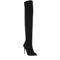 office neve over the knee boots black suede