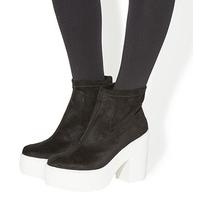 Office Flaunt Sock boots BLACK WHITE