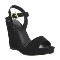 Office Mai Tai Two Part Wedge Sandals BLACK