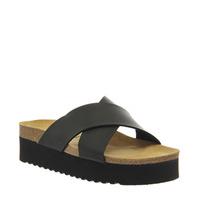 Office Warner Platform Sandals BLACK