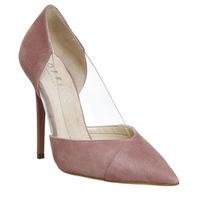 office henrietta perspex point pink suede