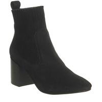 office lashes block heel chelsea black suede