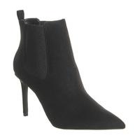 Office Ladies Night Pointed Stiletto Boots BLACK