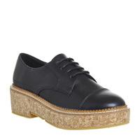 office devious cork lace up flat black