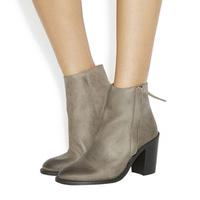 Office Legend Side Zip Boots GREY LEATHER