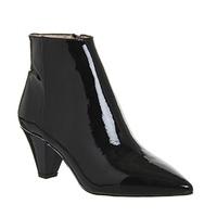 Office Luxe 80\'s Ankle Boot BLACK PATENT LEATHER