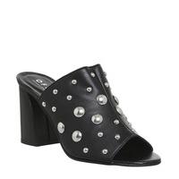 Office Harsh Studded Mule BLACK SILVER STUDS