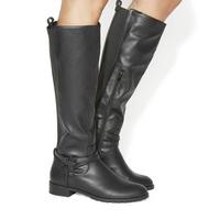 Office Kipper Riding Knee Boots BLACK