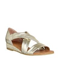 Office Hallie Cross Strap Espadrille GOLD METALLIC LEATHER