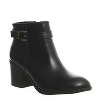 Office Favour Buckle Strap boots BLACK