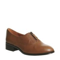 Office Far Out Zip Front Shoe TAN LEATHER