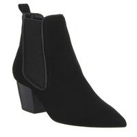 Office Lancelot Pointed Western Boots BLACK SUEDE