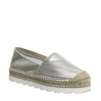 Office Finesse Eva Sole Espadrille SILVER LEATHER