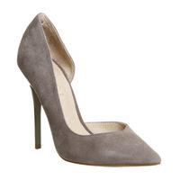 office natalie dorsay point courts grey kid suede