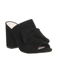 Office Aintree Bow Detail Mule BLACK SUEDE