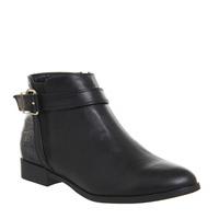 Office Laurie Smart Buckle Boots BLACK