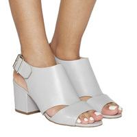 Office Mantra Cut Out Block Heel Shoeboot GREY LEATHER