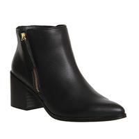 Office Coven Side Zip boots BLACK LEATHER