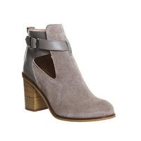 Office Jade Cut Out Boot TAUPE SUEDE TAUPE LEATHER