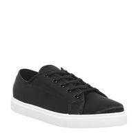 Office Floyd Lace Up Trainer BLACK SATIN