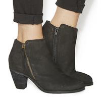 office lately side zip ankle boots black nubuck