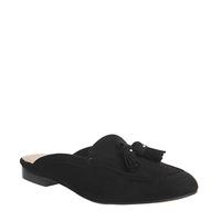 Office Farringdon Tassel Mule BLACK SUEDE