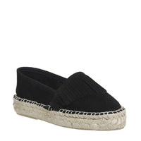 Office Dashing Fringe Tassel Espardille BLACK SUEDE