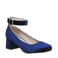 Office Flashback Block Heel Mary Jane NAVY VELVET