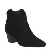 Office Ana Conda Western Ankle Boot BLACK SUEDE