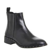 Office Ashton Flat Chelsea Boot BLACK LEATHER WITH STUDS