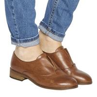 Office Flexi Elastic V Front Shoe TAN LEATHER