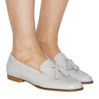 Office Petra Tassel Loafer PALE GREY PATENT LEATHER