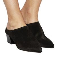 office moscow point mule black suede