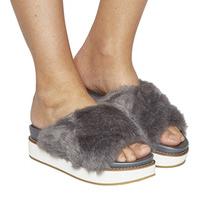 Office Maniac Fluff Sandal GREY FLUFF