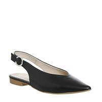 Office Flirty Slingback Point BLACK LEATHER