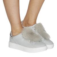 Office Pom Pom Fluff Trainer LIGHT GREY