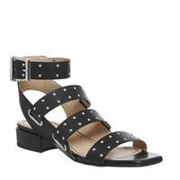 Office Scorpion Studded Sandals BLACK LEATHER