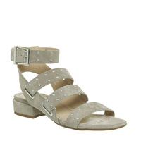 office scorpion studded sandals grey suede