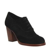 Office Quicken Suede Lace Up Heels BLACK SUEDE