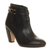 Office Coco Side Tie Trim Dressy boots BLACK LEATHER