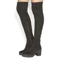 Office Khloe Stretch Over The Knee Boots BLACK