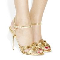 Office Notice Me Strappy Single Sole Sandal GOLD METALLIC