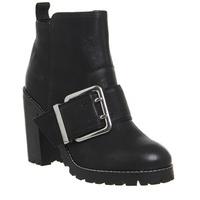 Office Link Buckle Boots BLACK LEATHER