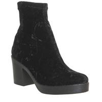 Office Lolz Chunky Sock Boots BLACK VELVET