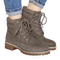 Office Adventure Utility Ankle Boot GREY NUBUCK