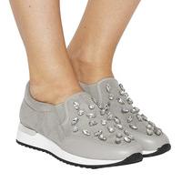 Office Pansy Gem Slip On Trainer GREY