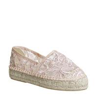 office francess espadrille pink lace