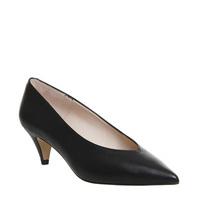 Office Madam High Cut Court BLACK LEATHER